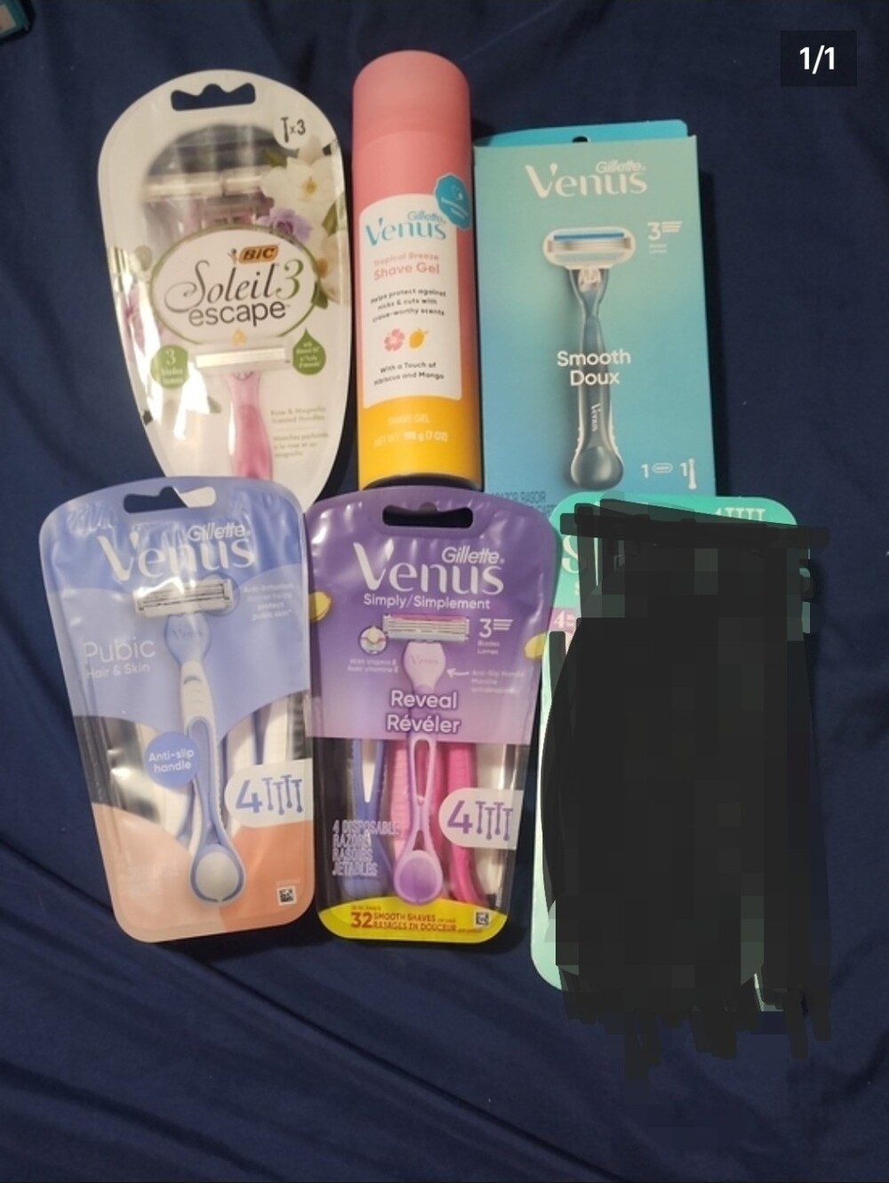 5 bulk Gillette Venus & Skintimate Women's Shave Set - Pink, Purple, Mint